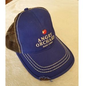 Angry orchard trucker hat